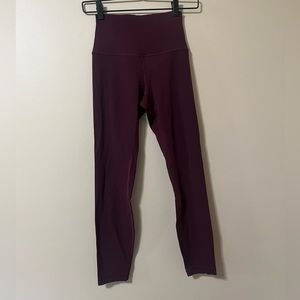 Lululemon Align High Rise Pant 25” Size 4 Dark Purple Color